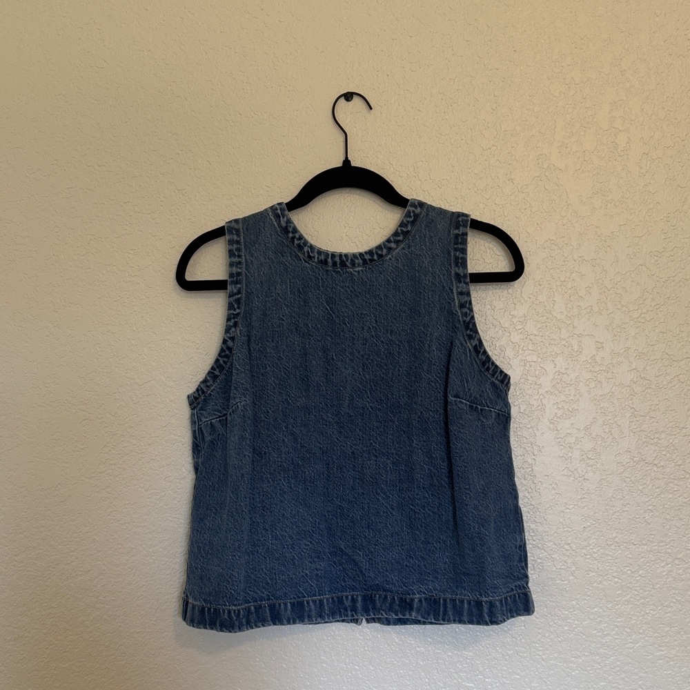 Abercrombie & Fitch Blue Denim Sleeveless Top